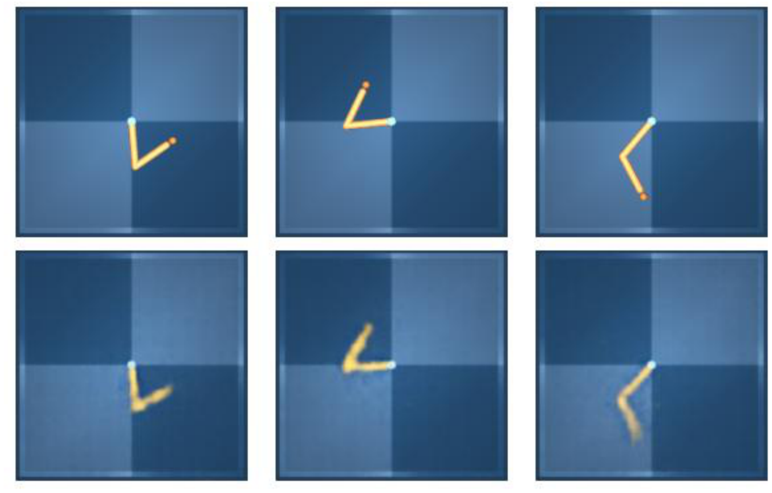 CF-JEPA controllable latent reconstruction of the Reacher arm.